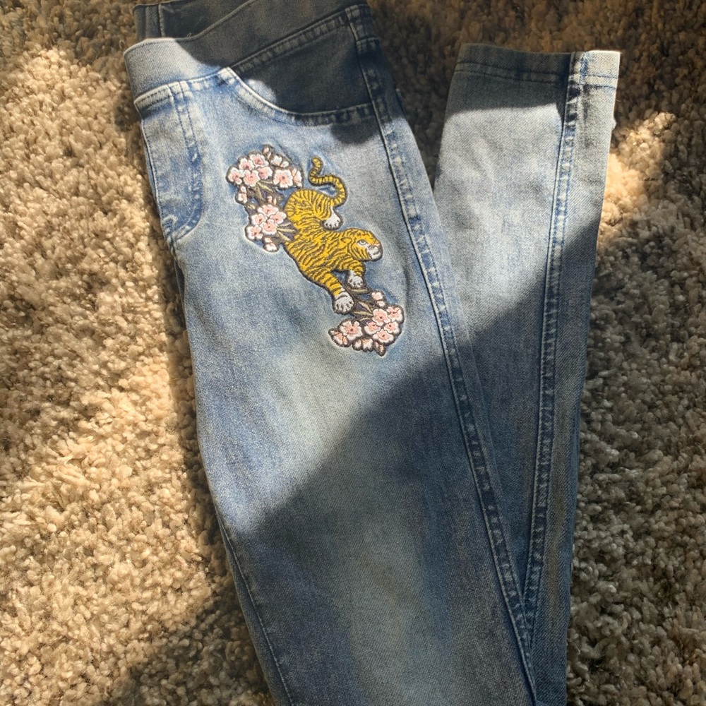 stretchy girls jeggings